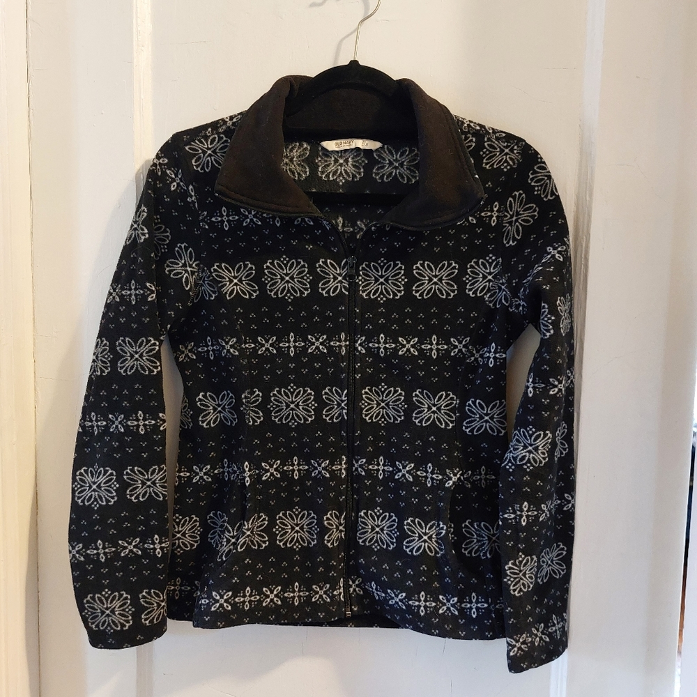 Black and White Fleece Zip